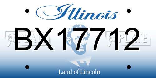 BX17712 Illinois License Plate