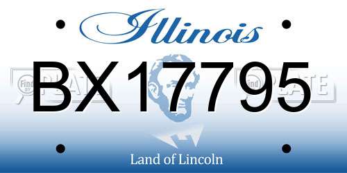 BX17795 Illinois License Plate