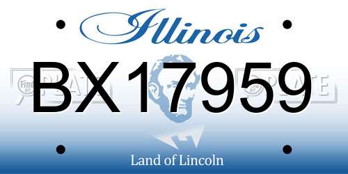 BX17959 Illinois License Plate