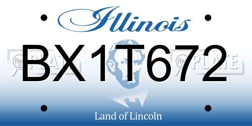 BX1T672 Illinois License Plate