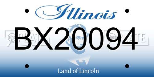 BX20094 Illinois License Plate