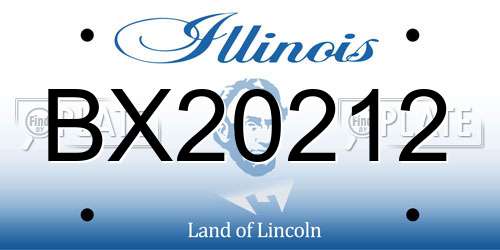 BX20212 Illinois License Plate