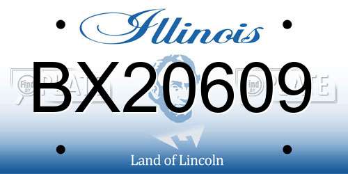 BX20609 Illinois License Plate