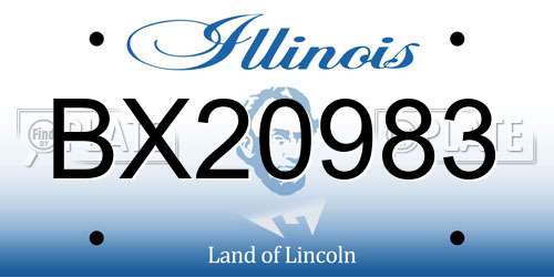 BX20983 Illinois License Plate