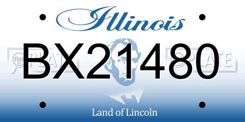 BX21480 Illinois License Plate