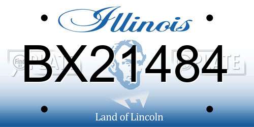BX21484 Illinois License Plate
