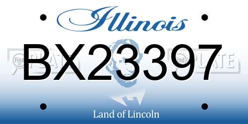 BX23397 Illinois License Plate