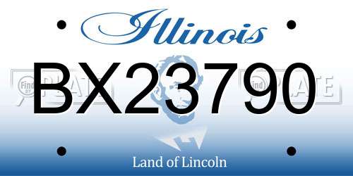 BX23790 Illinois License Plate