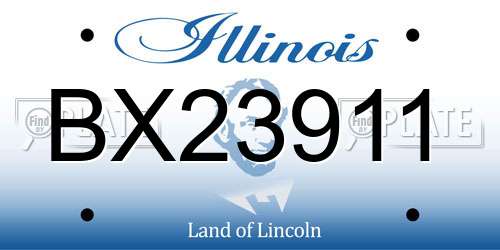 BX23911 Illinois License Plate