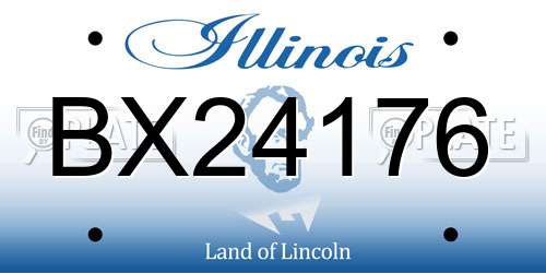 BX24176 Illinois License Plate