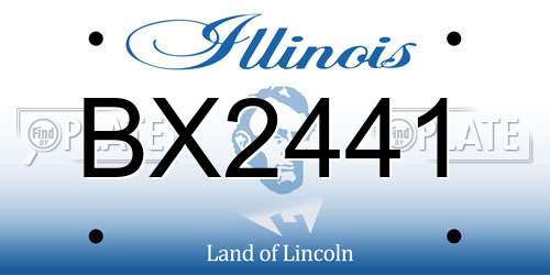 BX2441 Illinois License Plate