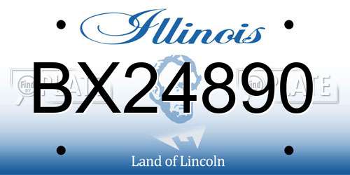 BX24890 Illinois License Plate