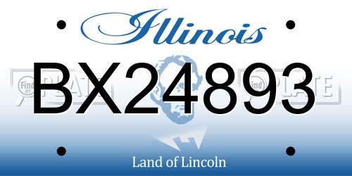 BX24893 Illinois License Plate