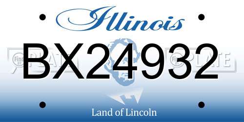 BX24932 Illinois License Plate