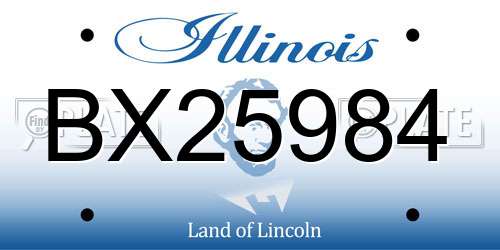 BX25984 Illinois License Plate