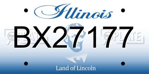 BX27177 Illinois License Plate