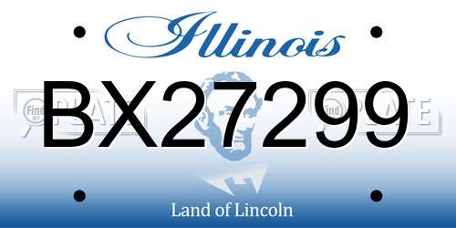 BX27299 Illinois License Plate