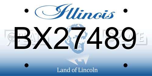 BX27489 Illinois License Plate