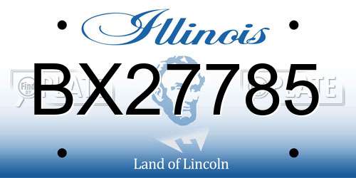 BX27785 Illinois License Plate