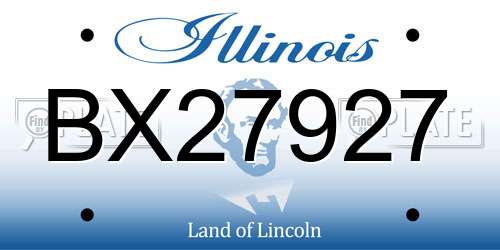 BX27927 Illinois License Plate