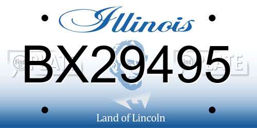 BX29495 Illinois License Plate