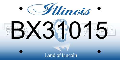 BX31015 Illinois License Plate