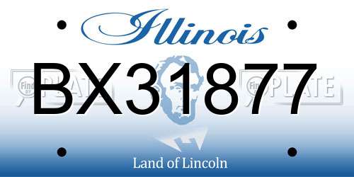 BX31877 Illinois License Plate