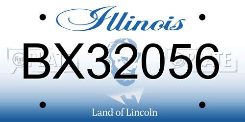 BX32056 Illinois License Plate