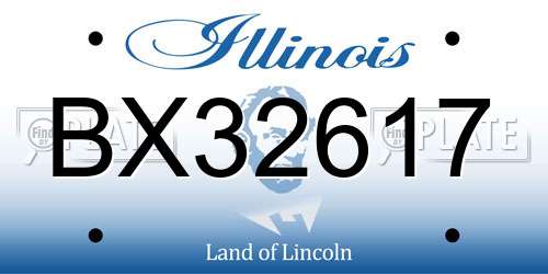 BX32617 Illinois License Plate
