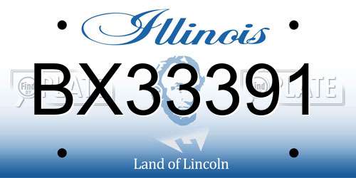 BX33391 Illinois License Plate