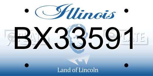BX33591 Illinois License Plate