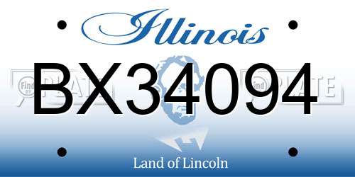 BX34094 Illinois License Plate