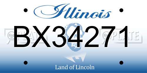 BX34271 Illinois License Plate
