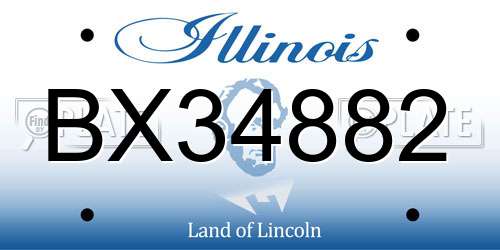 BX34882 Illinois License Plate