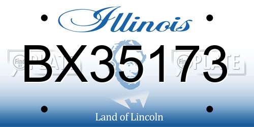 BX35173 Illinois License Plate