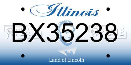 BX35238 Illinois License Plate
