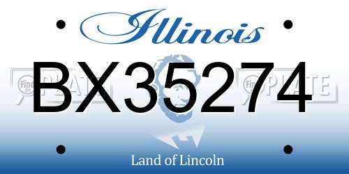 BX35274 Illinois License Plate