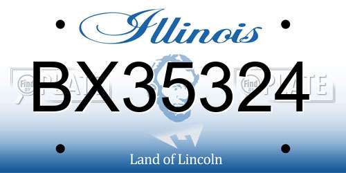 BX35324 Illinois License Plate