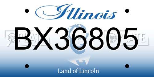 BX36805 Illinois License Plate