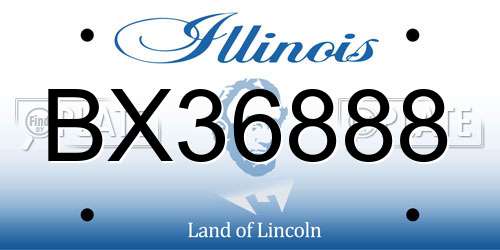 BX36888 Illinois License Plate