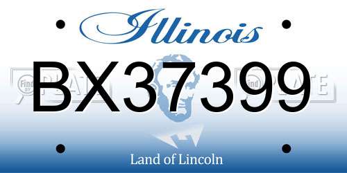 BX37399 Illinois License Plate