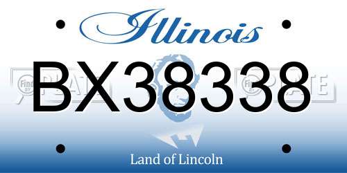 BX38338 Illinois License Plate