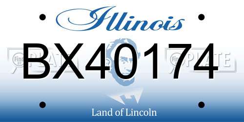 BX40174 Illinois License Plate