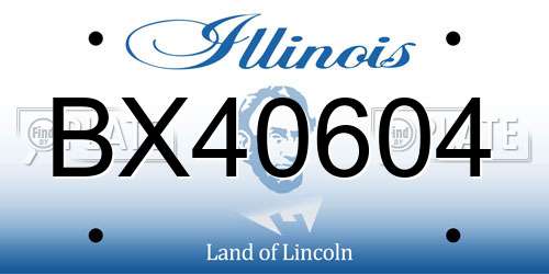 BX40604 Illinois License Plate