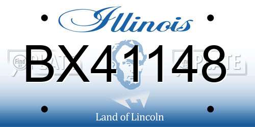 BX41148 Illinois License Plate