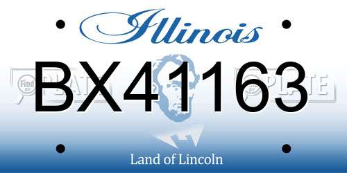 BX41163 Illinois License Plate
