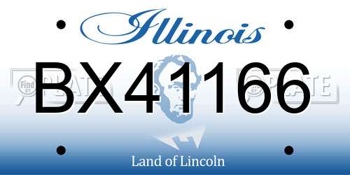 BX41166 Illinois License Plate