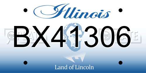 BX41306 Illinois License Plate