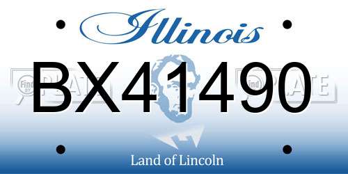 BX41490 Illinois License Plate