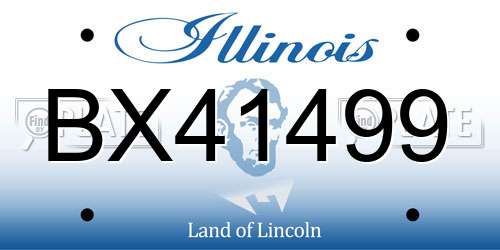 BX41499 Illinois License Plate